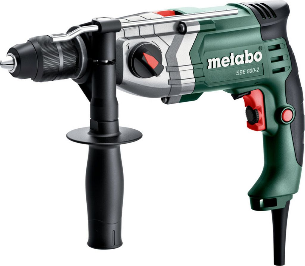 Metabo Schlagbohrmaschine SBE 800-2, incl. Schnellspannbohrfutter, Zubehör, Karton