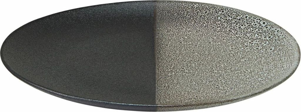 Maxwell & Williams Servierplatte Umi, Porzellan, Grau-Schwarz, 36 cm, AX0585