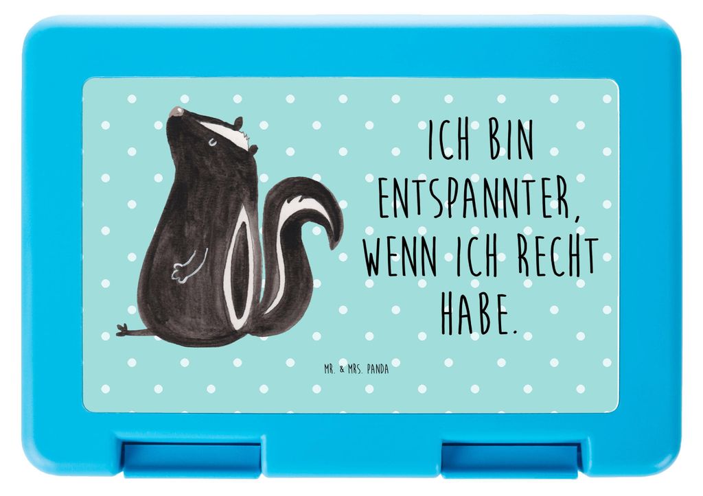 Mr. & Mrs. Panda Lunchbox Stinktier Sitzen - Türkis Pastell Produktbild 