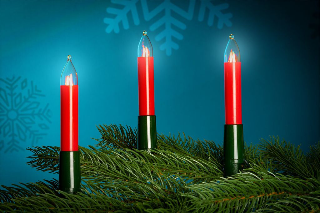 NARVA 15er Schaft-Lichterkette rot innen