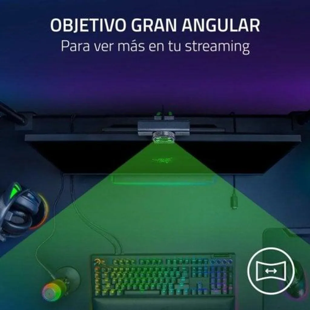 Webcam Razer Kiyo V2 X pour visioconférence professionnelle et cours - 7