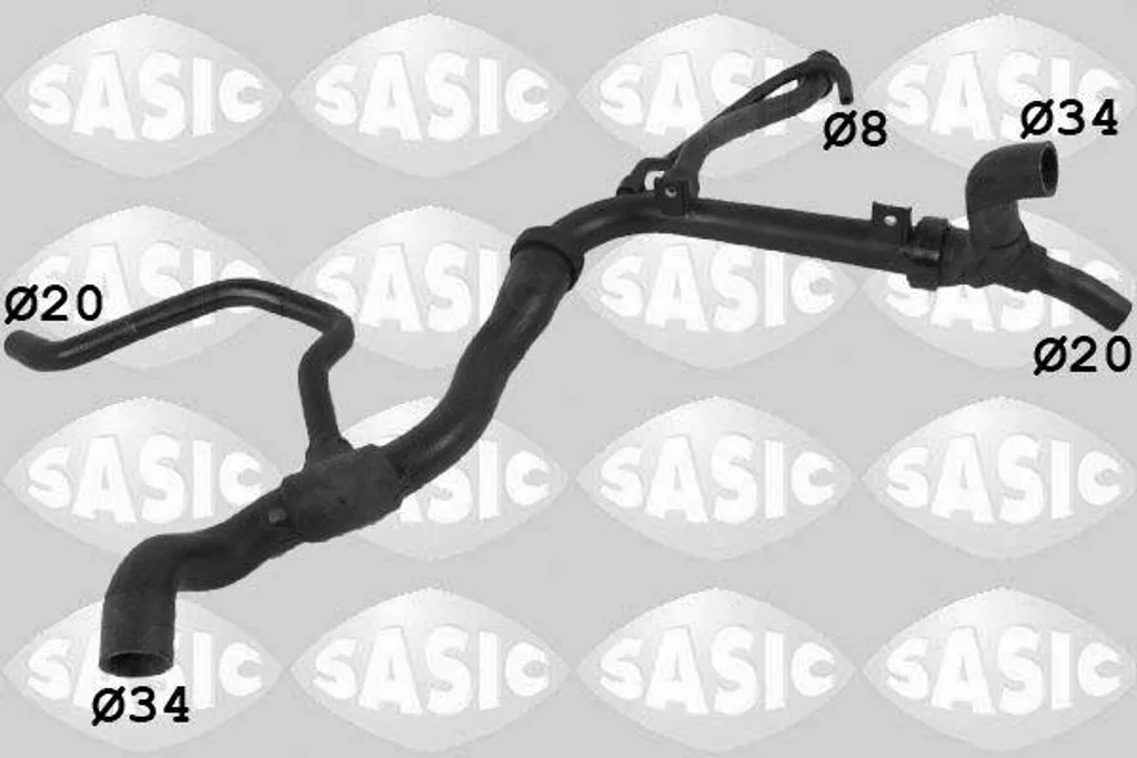 Tuyau radiateur flexible SASIC 3406351 - Résistance OE 1336052 Vectra