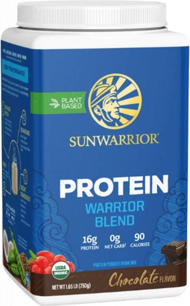 Sunwarrior Warrior Blend Organic (750g) Chocolate - Eiweiße Produktbild 