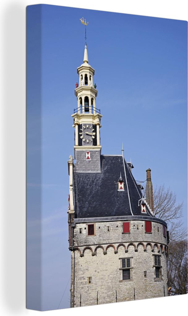 OneMillionCanvasses - Leinwandbilder - 90x140 cm, Der Hauptturm der westfriesischen Stadt Hoorn, Wandbilder Kunstdruck Wanddekoration - Foto auf ...