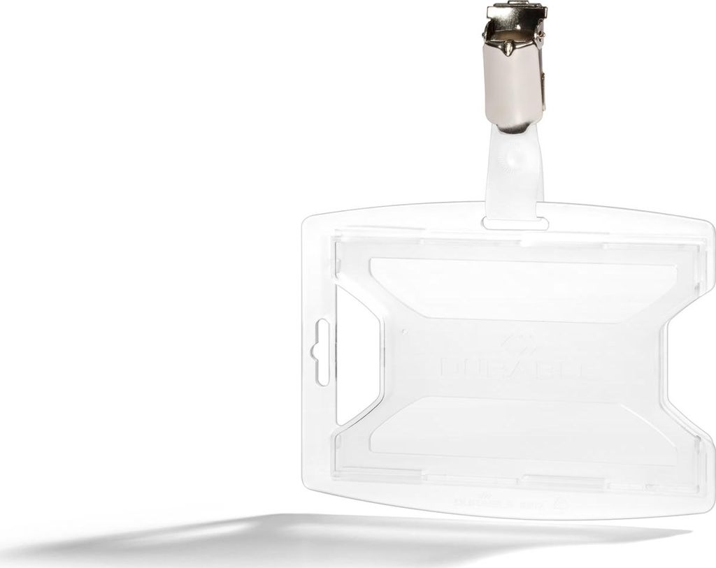 Ausweishalter reXycle 54x85mm mit Clip für 2 Karten transparent VE=6x25 Stück