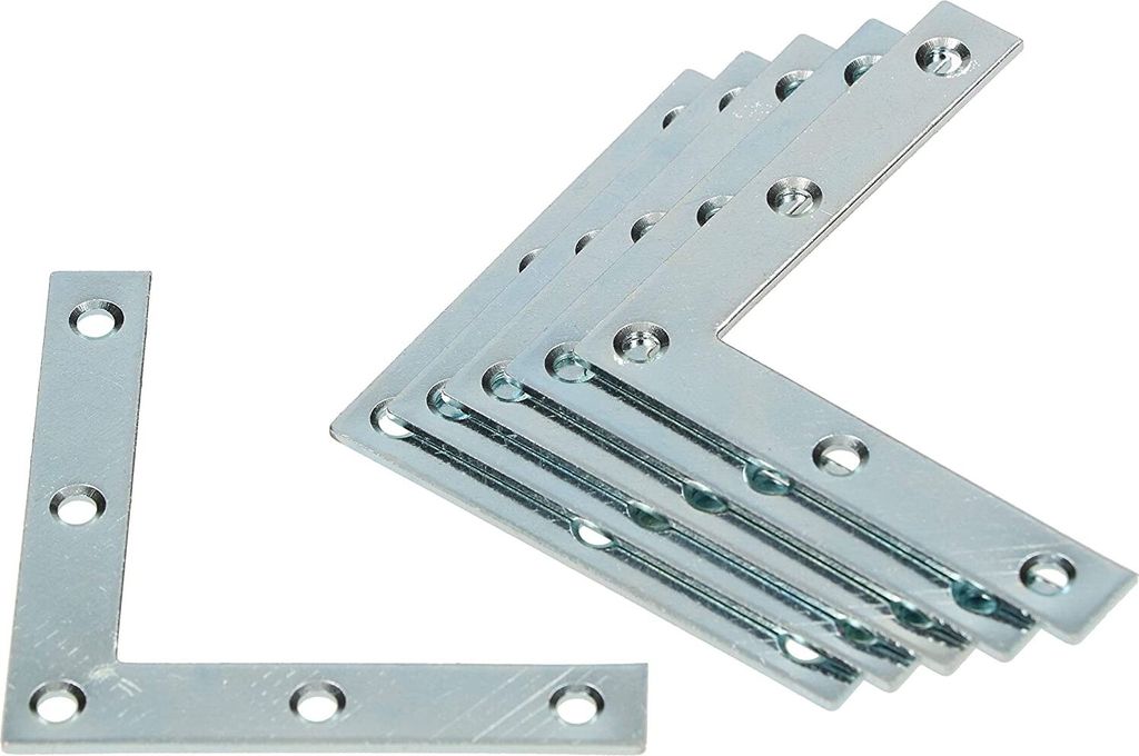 KOTARBAU 10er Set Eckwinkel 60 x 60 x 10 x 1,5 mm Winkelverbinder Eckhalterung Flachwinkel L-Form Möbelwinkel zum Verstärken von Fenstern Türe...