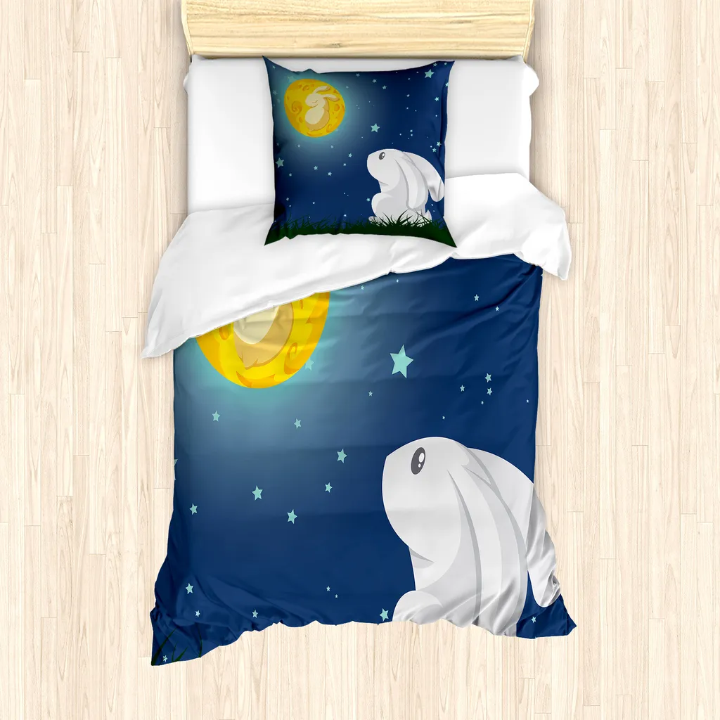 ABAKUHAUS Copripiumino Singolo Thinking Moon 135x200 - Sonno Antiacaro