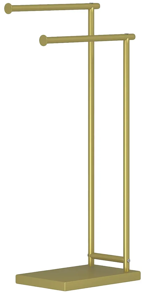 Porte-serviettes double barre doré design luxueux et finition soignée