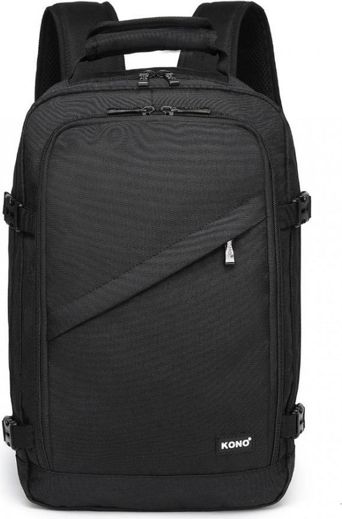 Schwarzer Rucksack für Flüge mit Ryanair und WizzAir, 40 x Produktbild 