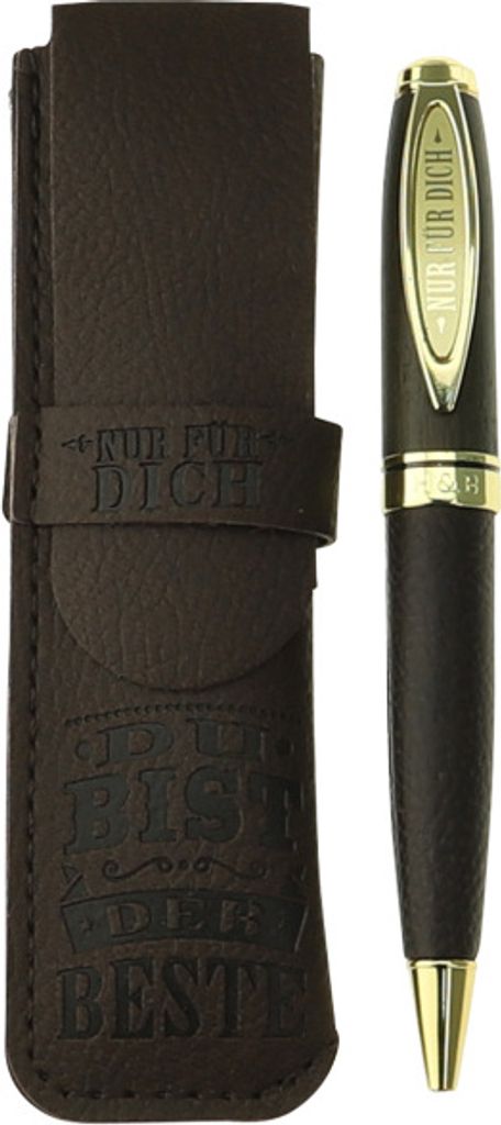 History & Heraldry Bamboo Persönlicher und individueller Kuli Kugelschreiber Stift mit Namen und Spruch Personalisiertes Etui Monogramm-Design per...