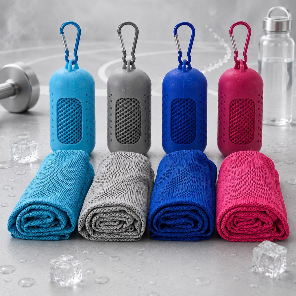 4 Stück Sporthandtuch Cooling Towel, 100 × 30 cm, sofort Produktbild 