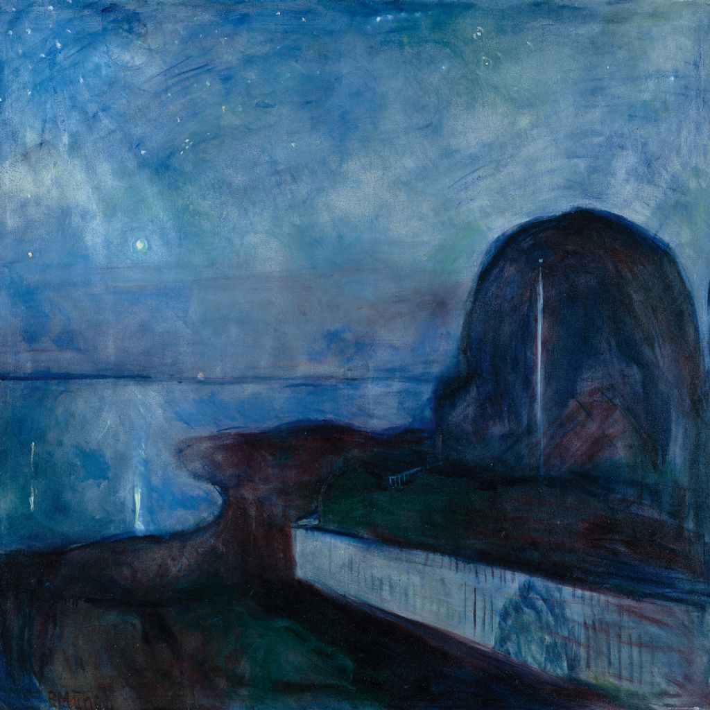 Edvard Munch Kunstdruck Bild - Sternennacht, 1893 (100 x 100 cm)