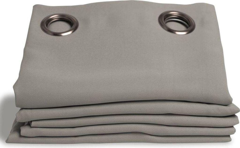 MOONDREAM Verdunkelungsvorhang | Licht+Sonnenschutz | Ösen | Grau MC704 | 140B x 260H cm