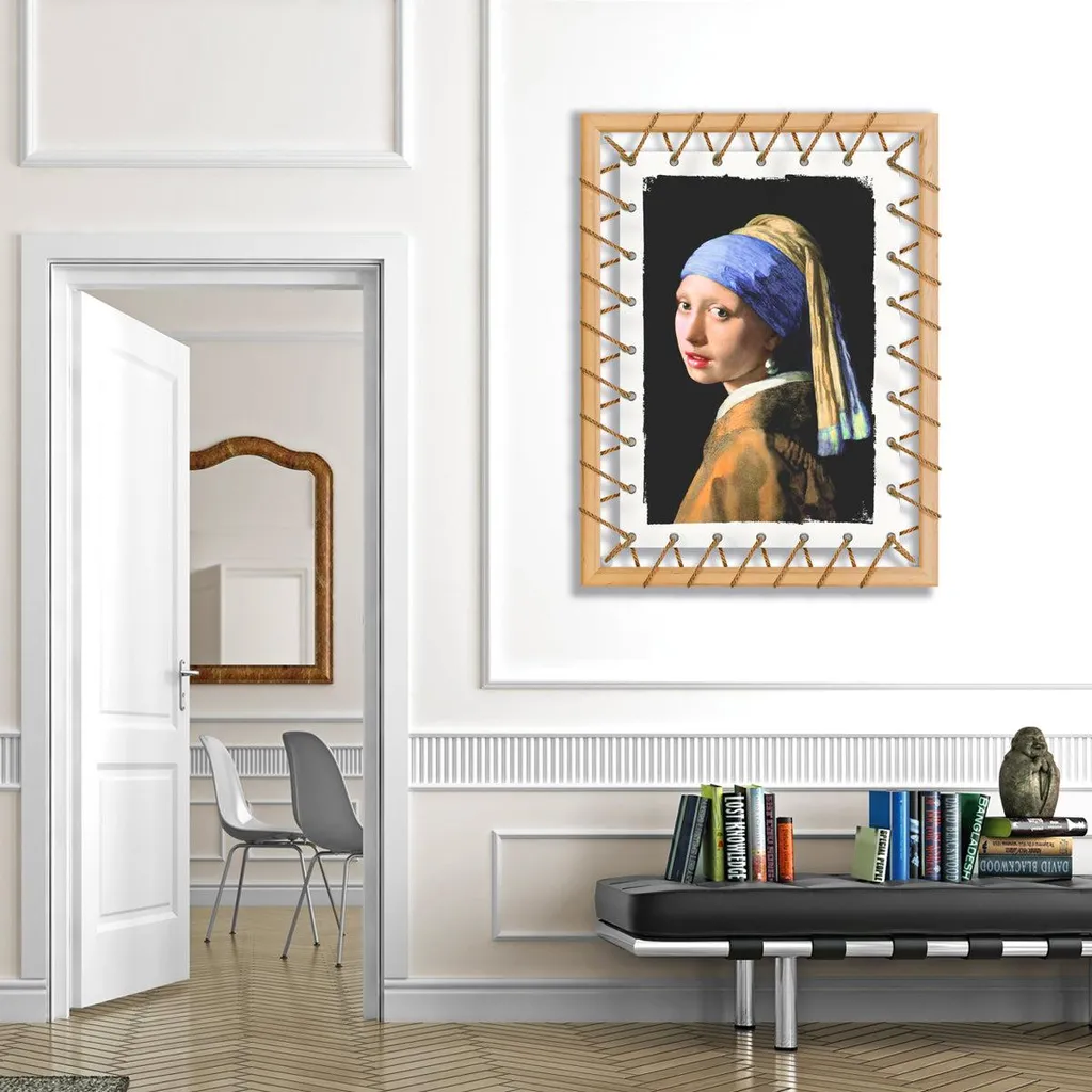 Toile Tensotela Vermeer La Jeune Fille à la Perle - Impression 70x95cm