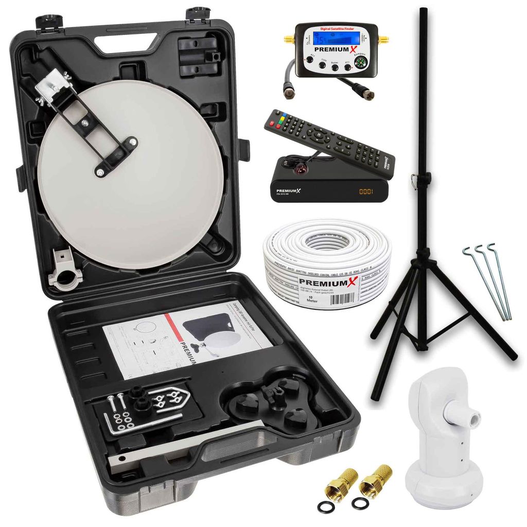PremiumX Camping SAT Anlage Receiver SatFinder LNB Kabel Produktbild 