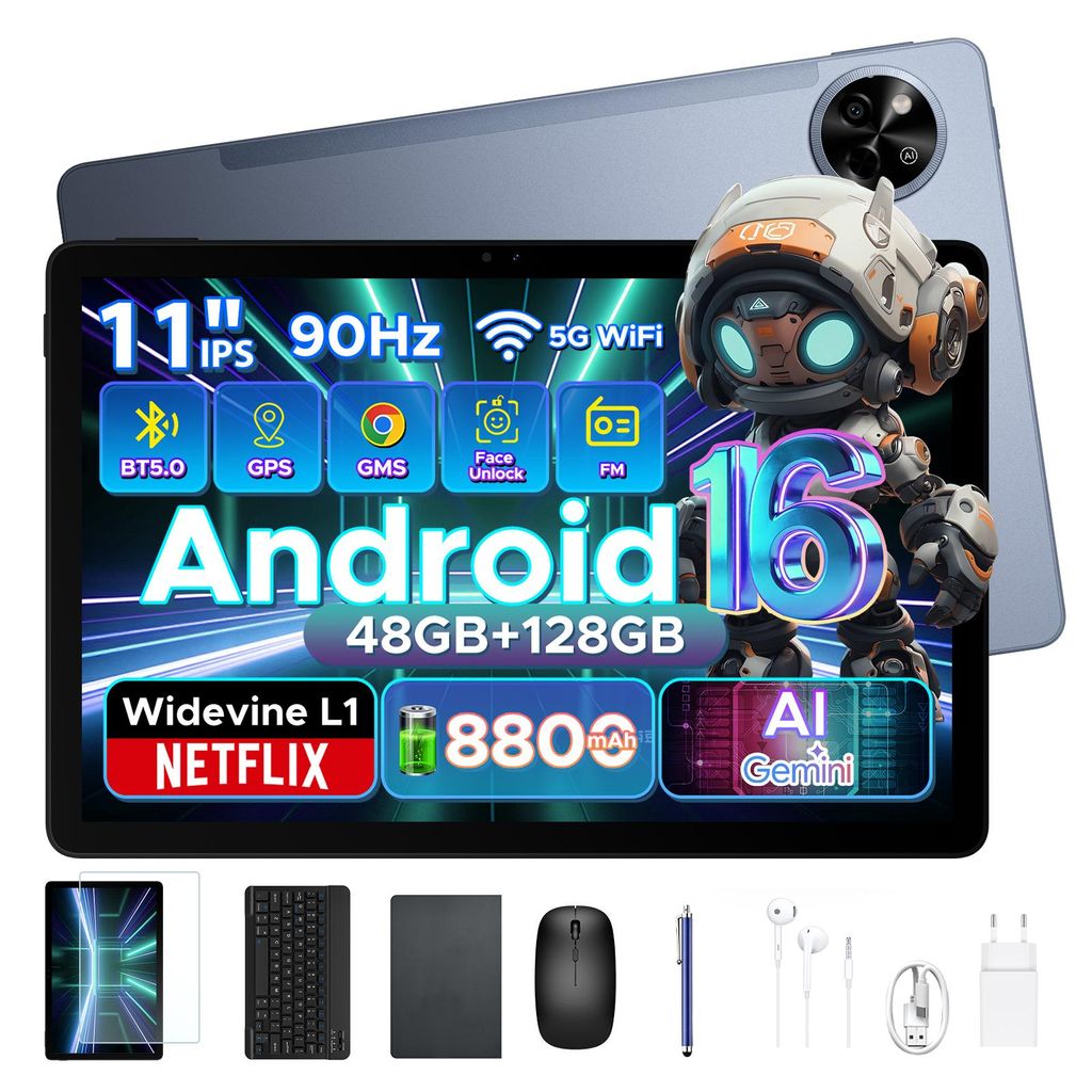 AP11 Tablet, Android, 48 GB RAM + 128 GB ROM/2 TB opslag, Productafbeelding 
