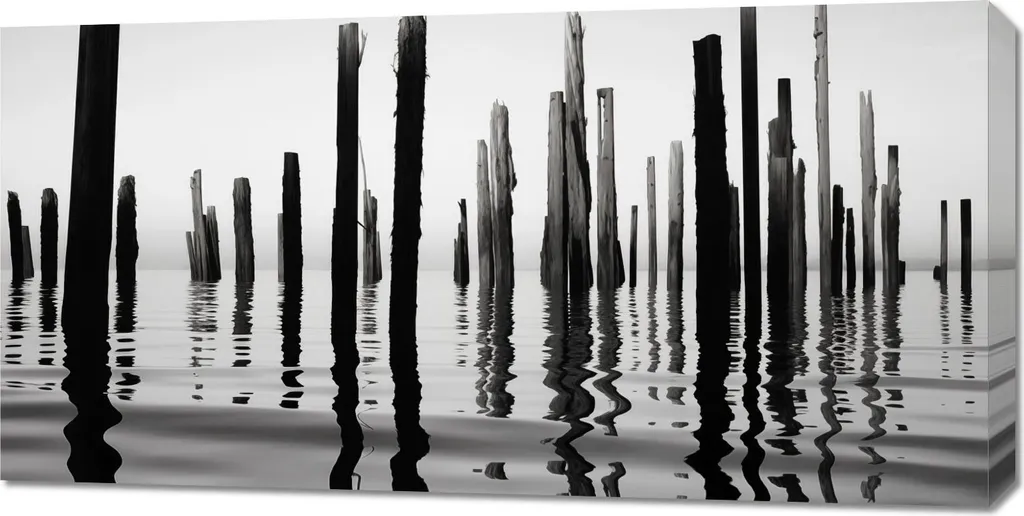 Quadro Decorativo 100x50cm Riflessioni Acqua - Soluzione Arredo Business