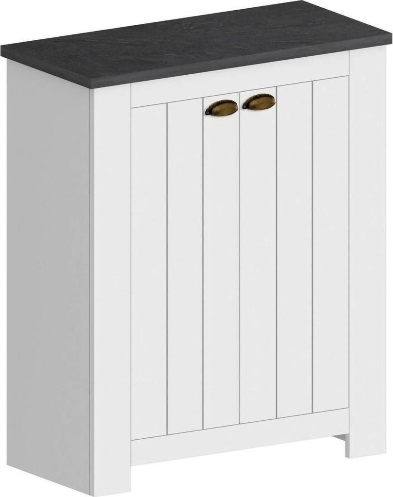 Dmora Schuhschrank Tonio 84x42x100h cm Grau 20 Paar, 4 Produktbild 