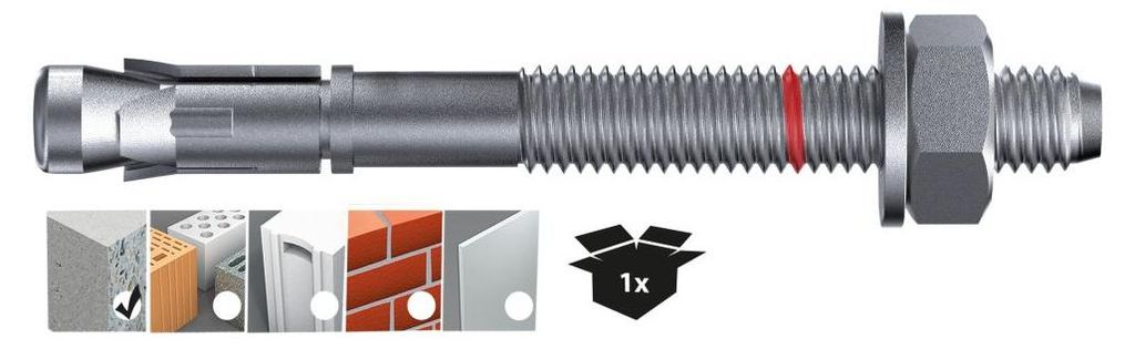 TOX Bolzenanker S-Fix Plus, verzinkt, M10 x 100/20+33, 50 Produktbild 