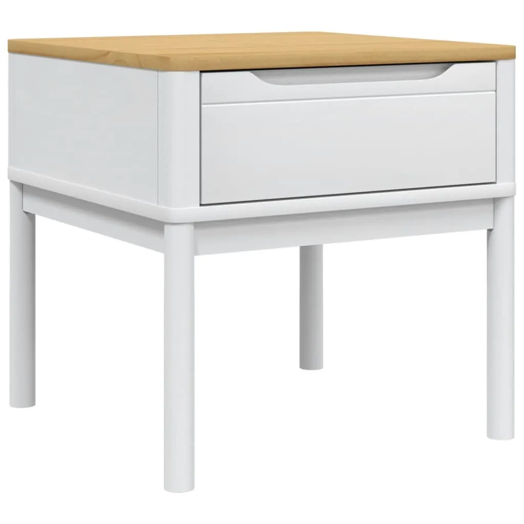 Table de chevet FLORO blanc 55x55x54 cm idéale pour chambre ou salon