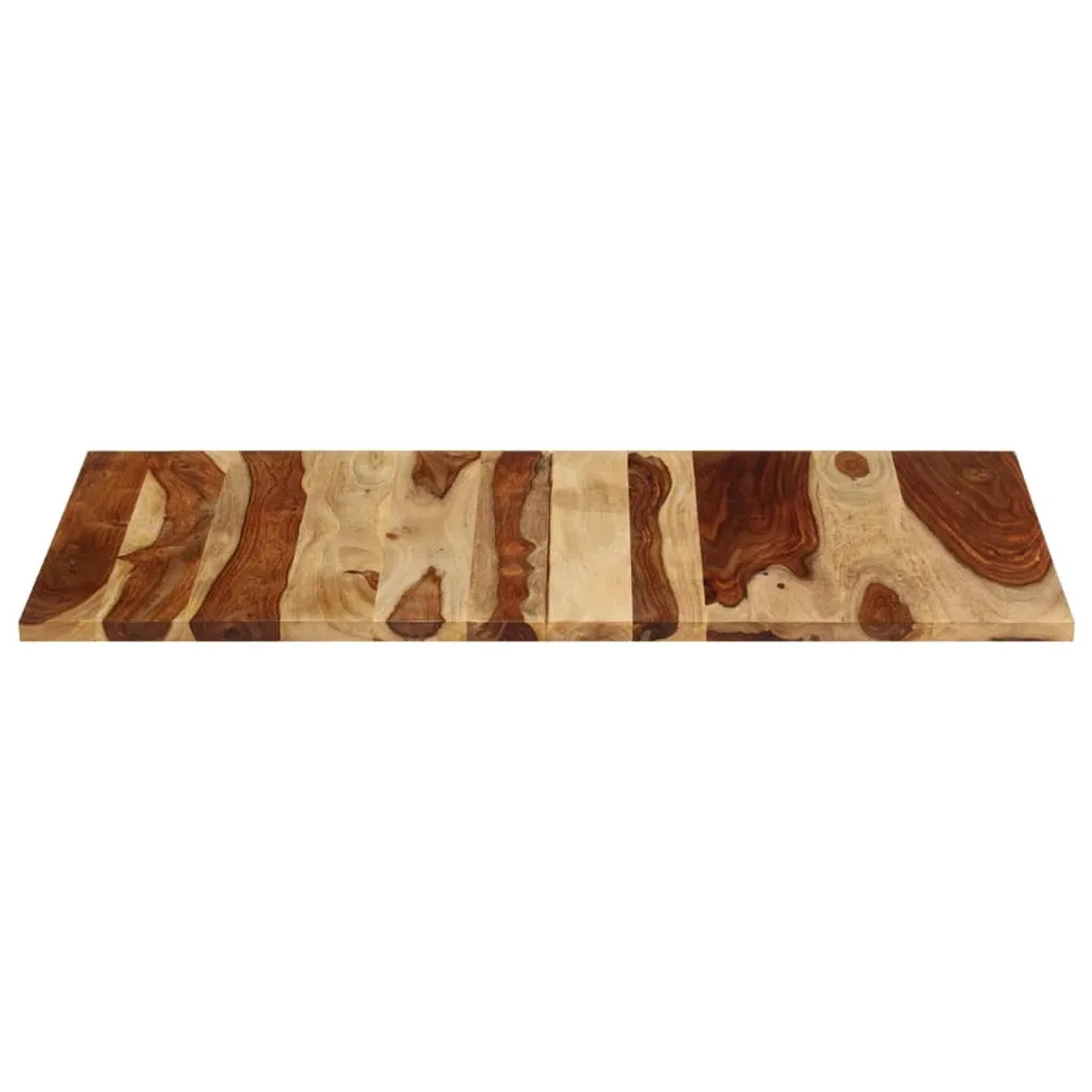 Plateau de table en bois de rose massif durable avec chants bruts - 11