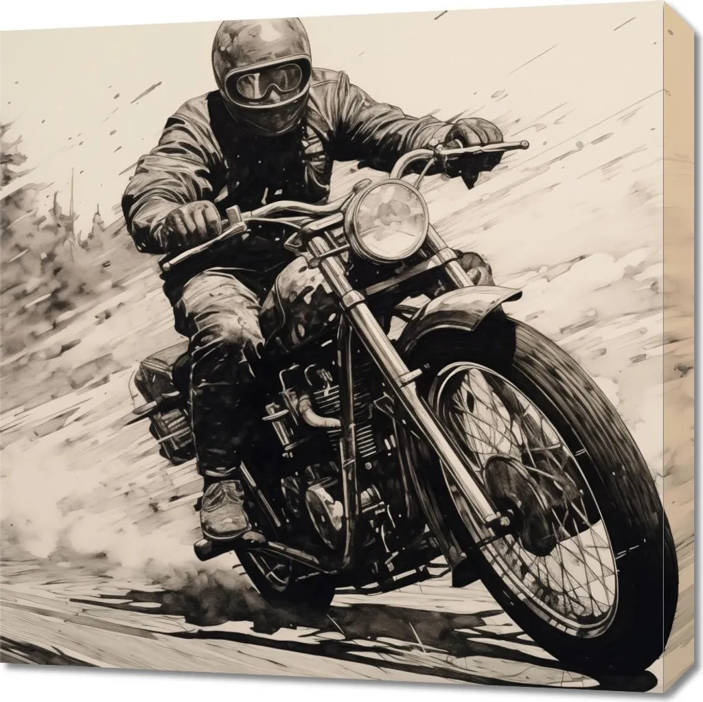 Stampa su Tela 60x60 cm A tutta velocità - Quadro Pronto da Appendere