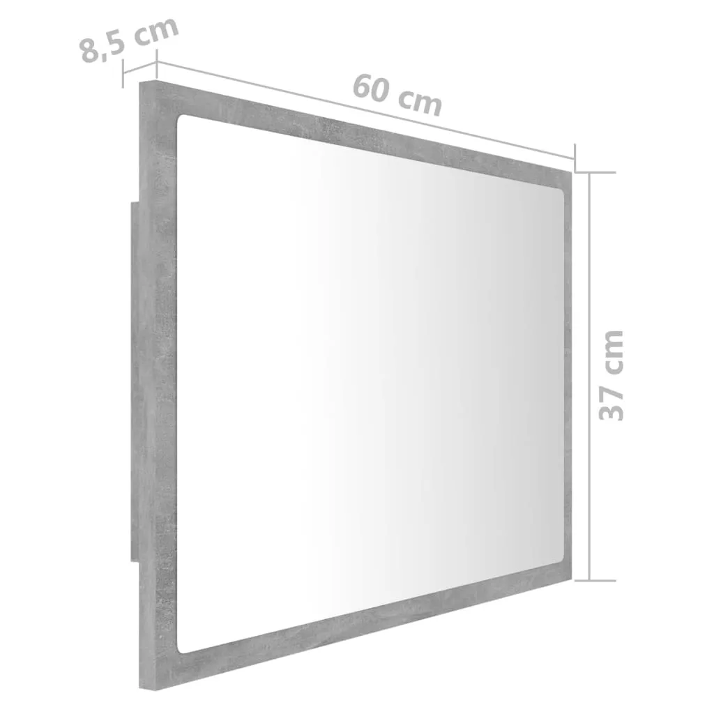 Specchio LED Grigio Cemento 60x37: Il Mai-Più-Senza per il tuo Bagno - 9