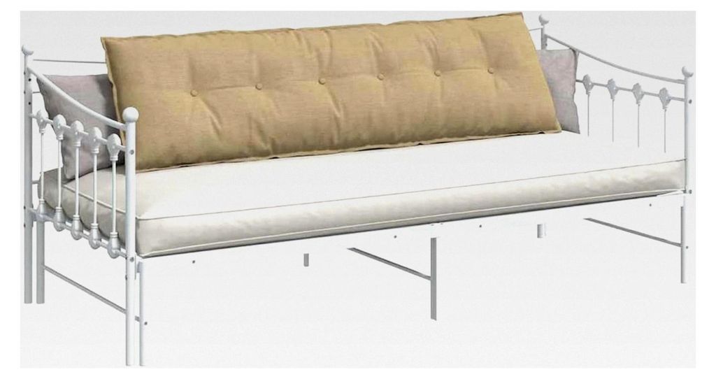 Bequemes Cordstoff-Rückenkissen, 180x50x19 cm, Grau-Grün, Innenbereich, mit Polyesterfüllung