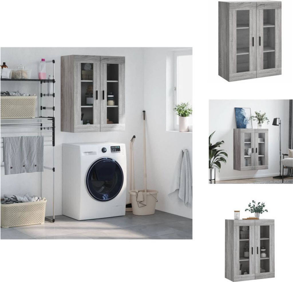 vidaXL Wandschrank Grau Sonoma 69,5x34x90 cm - Sideboards