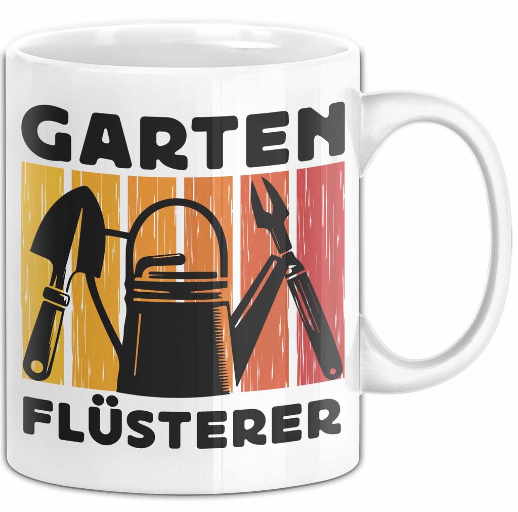 Gärtnerin Gärtner Tasse Geschenk Garten Flüsterer Geschenkidee (Weiß)