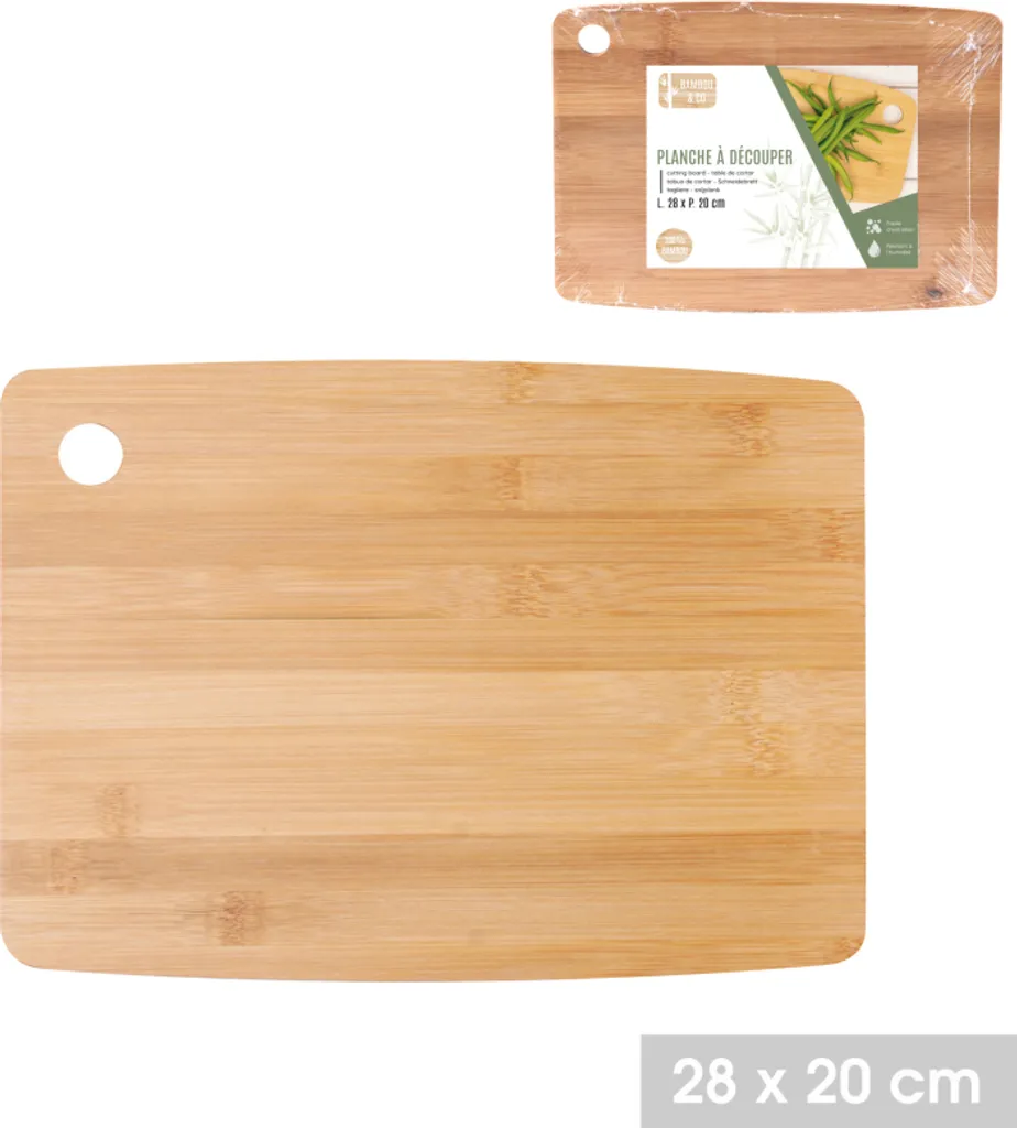 Tagliere Professionale DOCHTMANN Bambù 28x20cm | Igiene e Precisione - 3