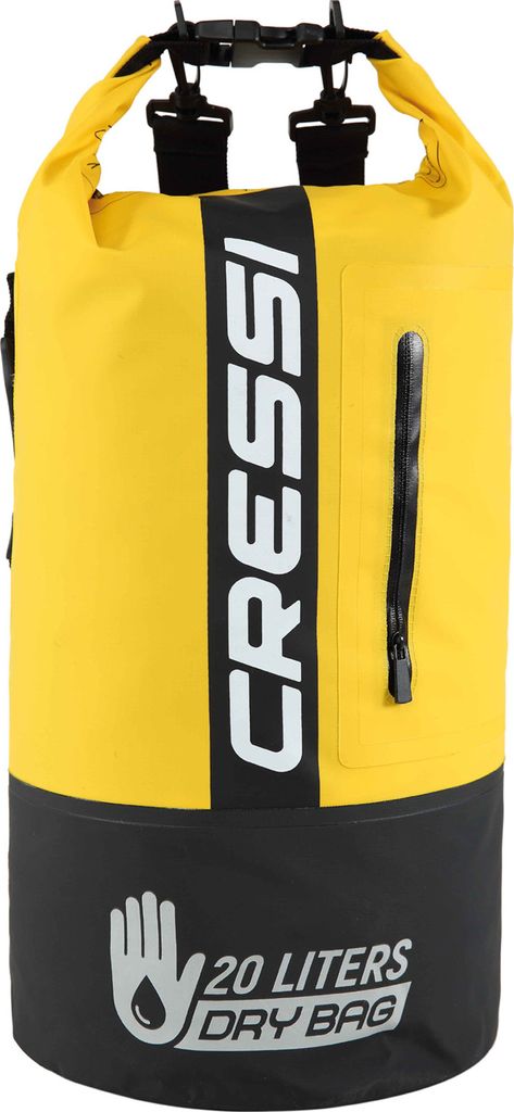 Cressi Premium Dry Bag 20 L wasserdicht Schwarz-Gelb