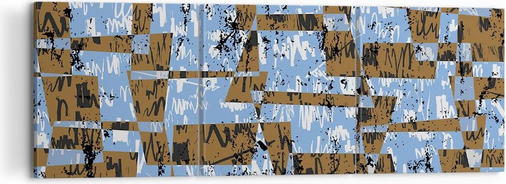 Bild auf Leinwand - Leinwandbild - Abstraktion modern - 120x40cm - Wand Bild - Wanddeko - Leinwanddruck - Bilder - Kunstdruck - Wanddekoration - Le...