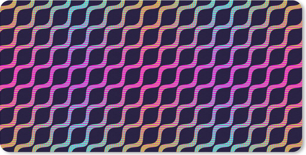 MuchoWow Schreibtischunterlage Design - Abstrakt - Neon 80x40 cm - XXL Mauspad - Gaming Mauspad