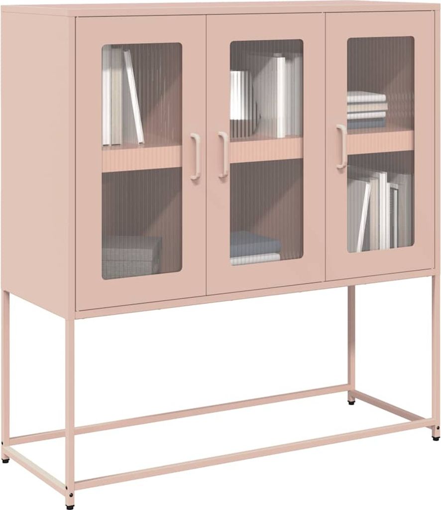 "2026 Promotion" Sideboard Wohnzimmer - Rosa 100,5x39x107 cm Kaltgewalzter Stahl - Kommoden CC31254