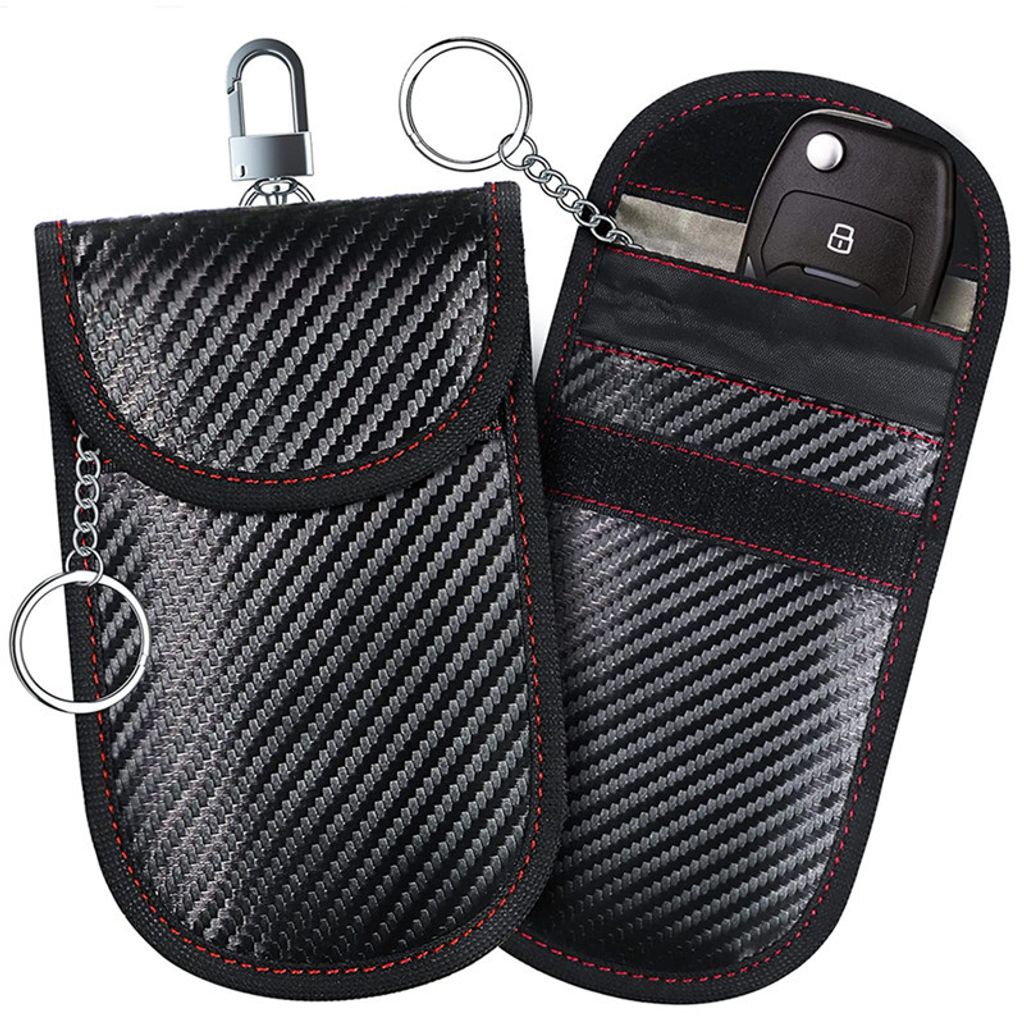 CYBGQP 1 Stück Schwarz, Autoschlüssel Hülle, Autoschlüssel Tasche,  Diebstahlschutz, Aus Leder Fernbedienung schlüsseletui, Mit Haken und  Schlüsselring, Schlüsselmäppchen für Alle Kfz Schlüsseltasche : :  Fashion