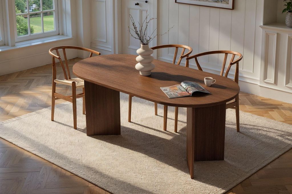 Skye Decor, Sablin - Walnut, Esstisch, Nussbaum, 100 % Produktbild 