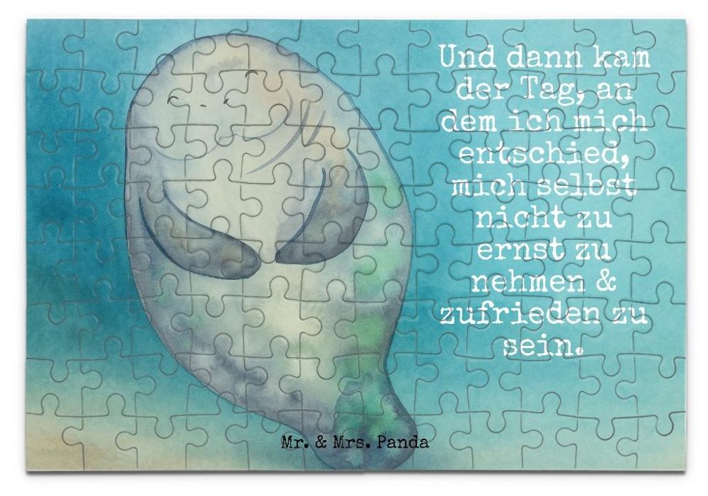 Mr. & Mrs. Panda Puzzle Seekuh Happy Design 96 Teile - Weiß - Geschenk, 2000, Neustart, Meer, Freundin, Selbstliebe, 500, Achtsamkeit, Geduldspiel...