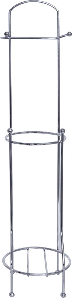 MSV WC Rollenhalter Toilettenpapierrollenhalter WC Rollen Aufbewahrung WC-Ersatzpapierrollenhalter Klopapierrollenhalter silber verchromt