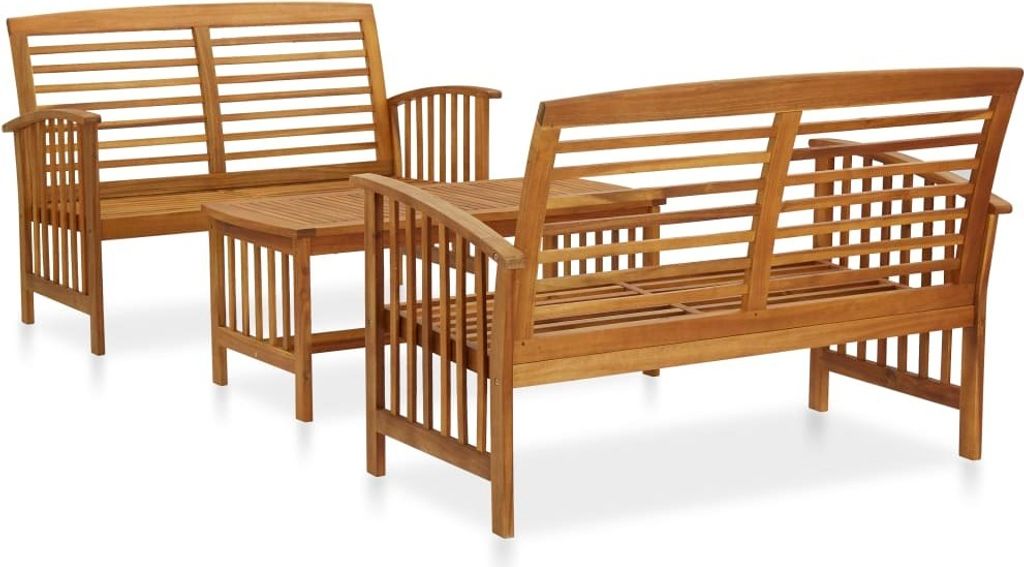 Möbel 3-tlg. Garten-Lounge-Set Massivholz Akazie - Balkonmöbel 3057972