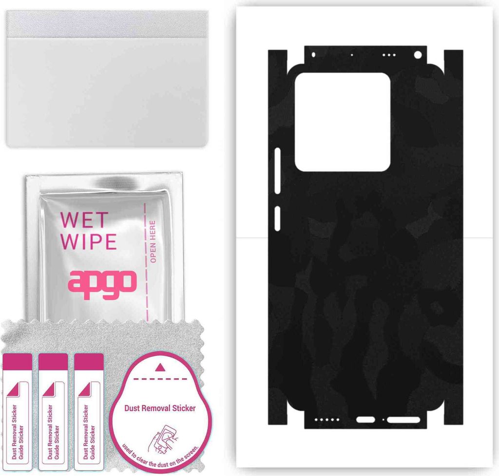 apgo Rückseite + Seiten Schutzfolie, Skin, kompatibel mit Xiaomi Poco X6, Hinten Displayschutzfolie aus Vinylfolie, kratzfest, einfache Montage - ...