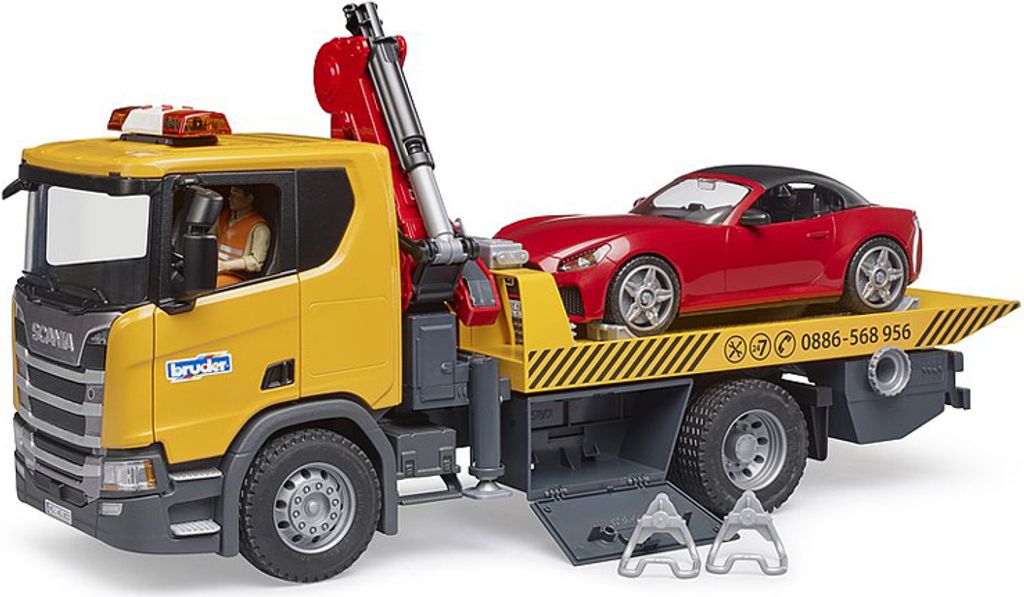 Bruder Scania Super 560R Tow Truck s Bruder Roadster Obrázek produktu 9