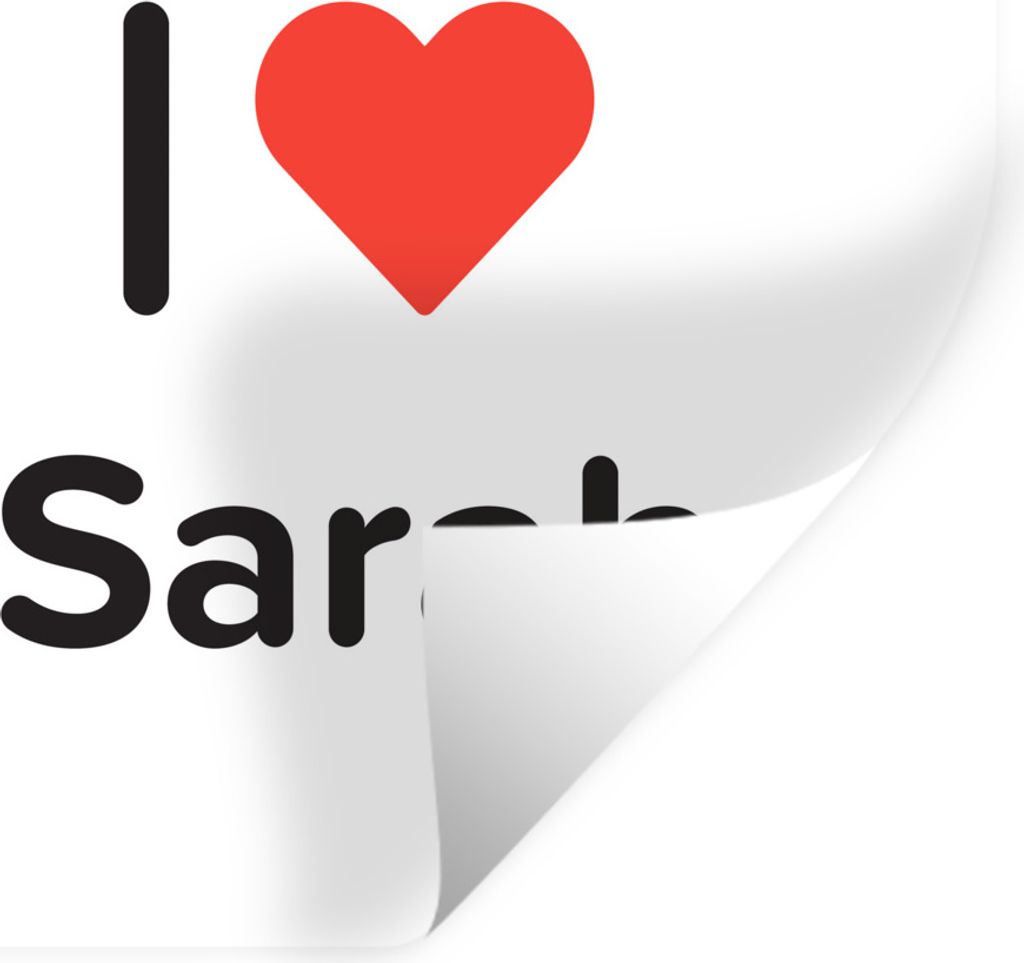 MuchoWow Wandtattoo Wandsticker Wandaufkleber Ich liebe - Sarah - Mädchen 80x80 cm Selbstklebend und Repositionierbar - Wierderverwendbar - Selb...