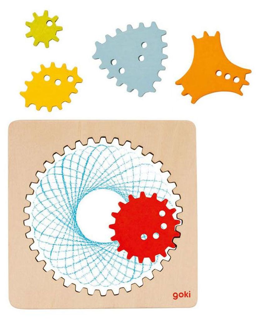 Goki Wooden Spirograph Drawing Set, 6dlg. Image du produit 
