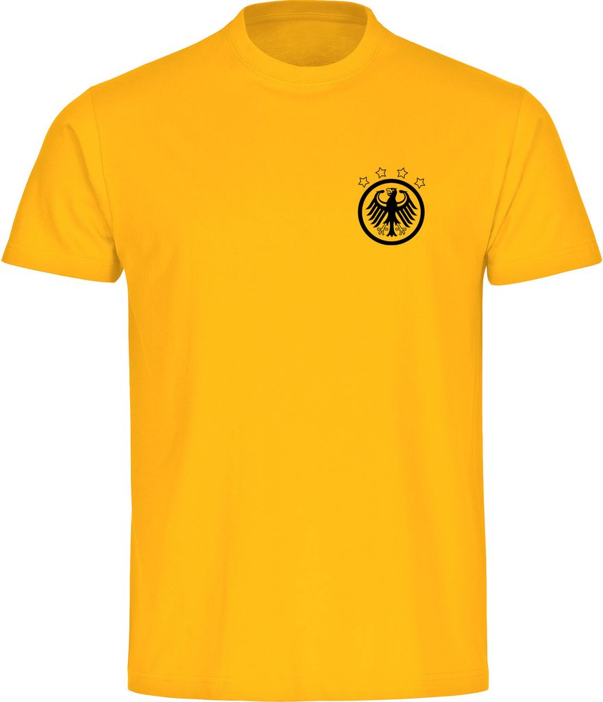 multifanshop Herren T-Shirt - Deutschland - Adler Retro, gelb, Größe 3XL