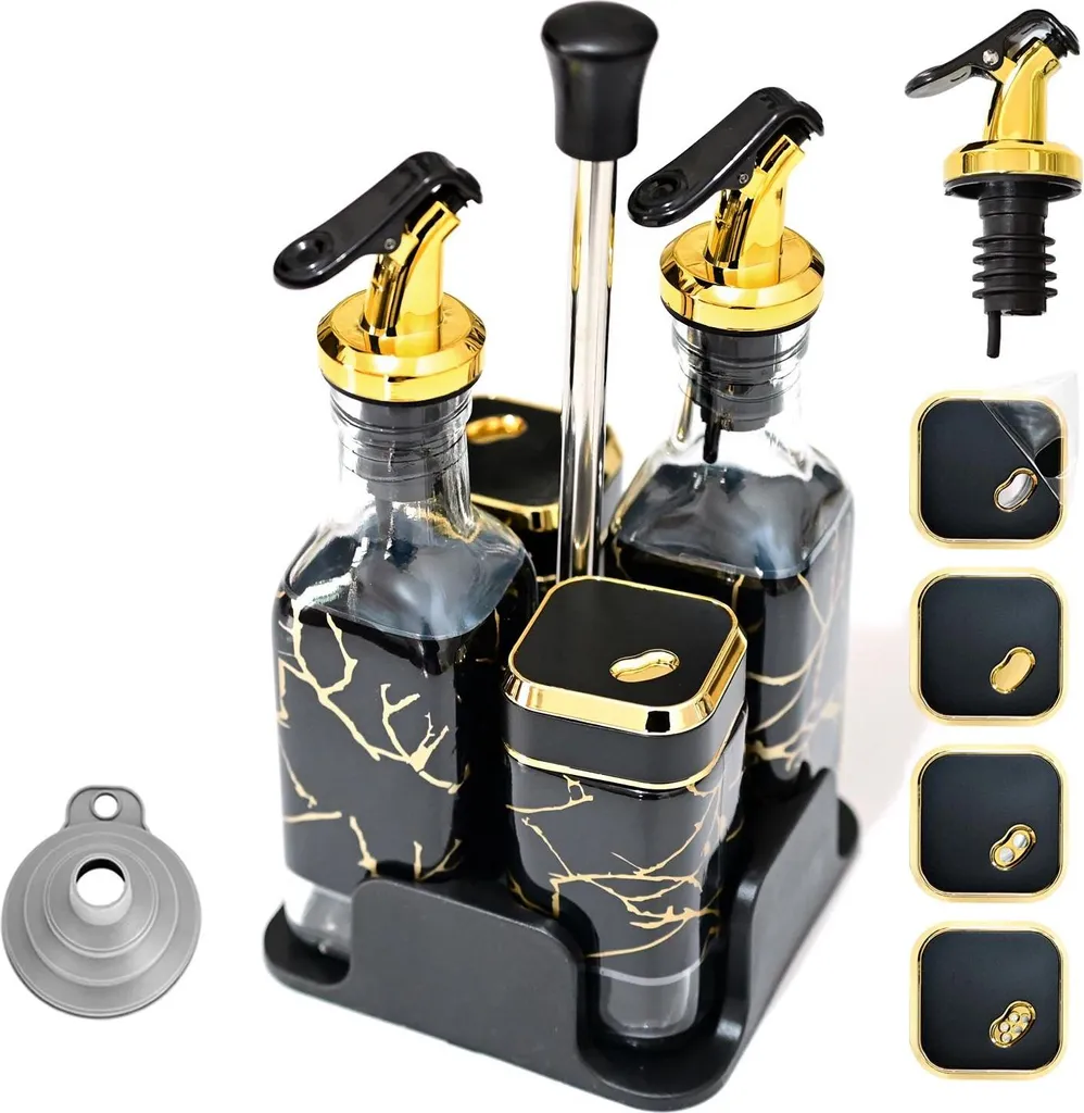 Ensemble de pots à épices hermétiques noirs pour cuisine organisée