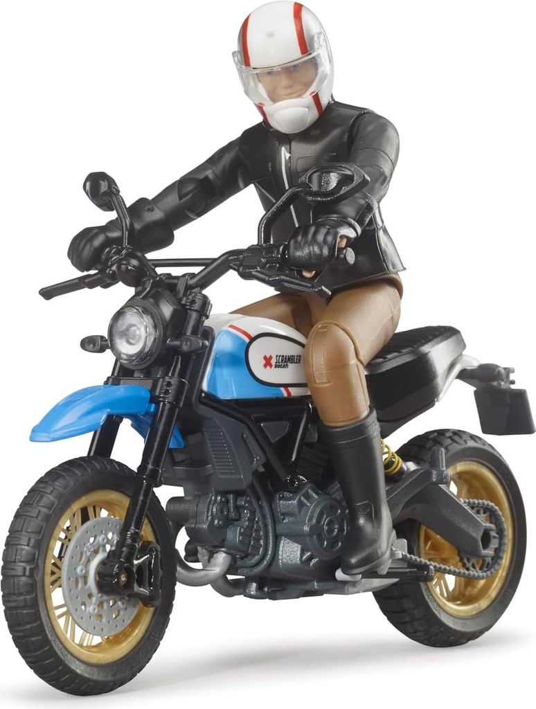 bruder 63051 bruder Scrambler Ducati Desert Sled mit Fahrer Immagine del prodotto 