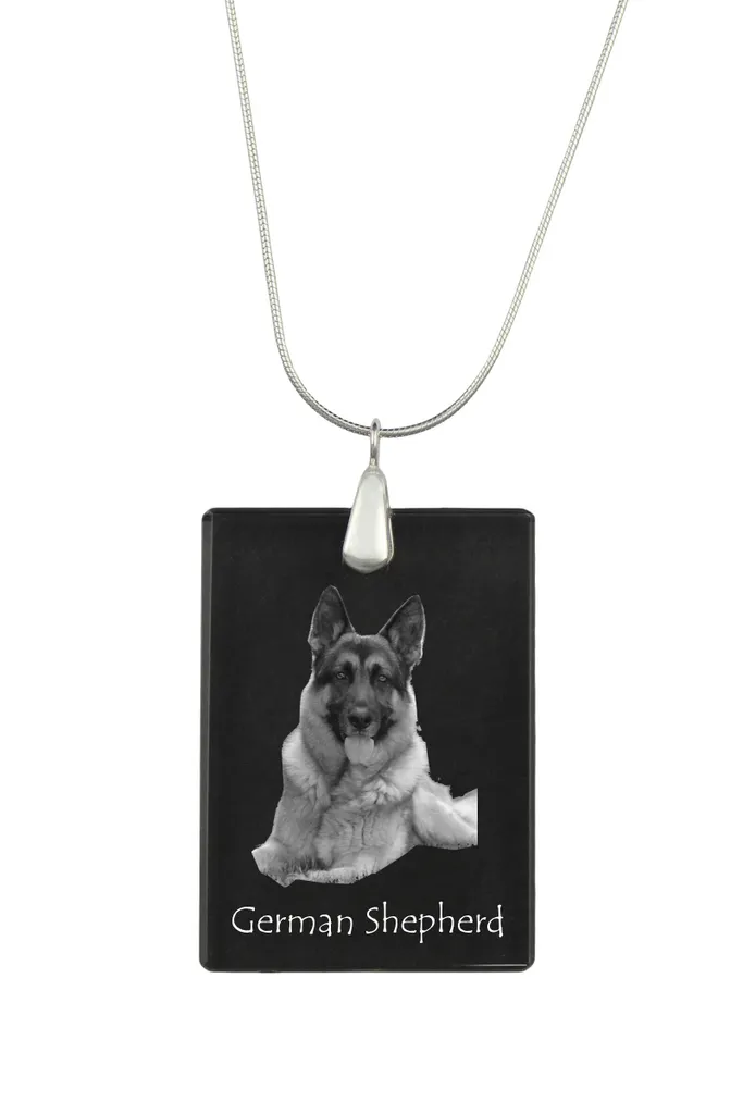 Ciondolo Art-Dog Pastore Tedesco: Cristallo 3D e Argento 925