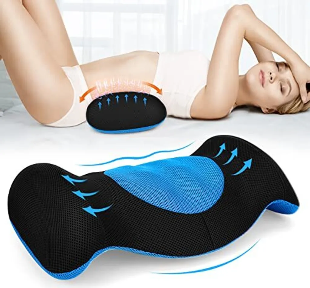 Cuscino Saheyer Lombare Blu: Comfort Memory Foam per Sedie e Auto