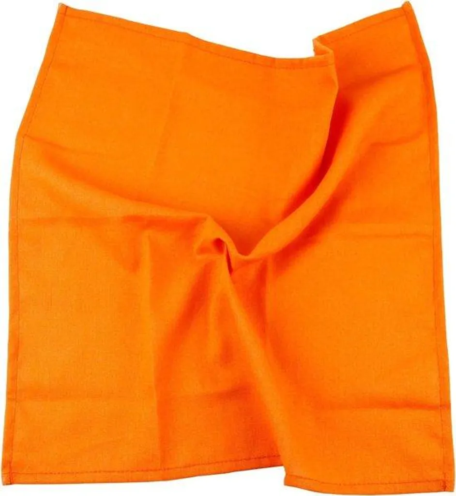 Lot 12 Serviettes de Table Coton Lin Orange - 40x40cm Haut de Gamme
